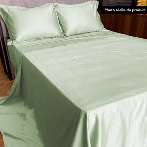 Parure de lit coton satiné 300 fils - 4 pièces Maison good and well