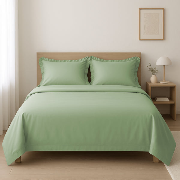 Parure de lit coton satiné 300 fils - 4 pièces Maison good and well