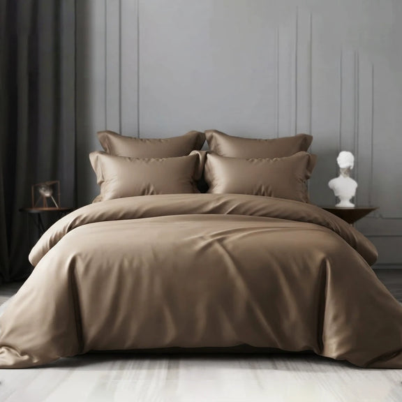 Housse parure de lit coton satiné 300 fils - 4 pièces