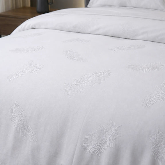 Parure de lit en jacquard de coton - 4 Pièces