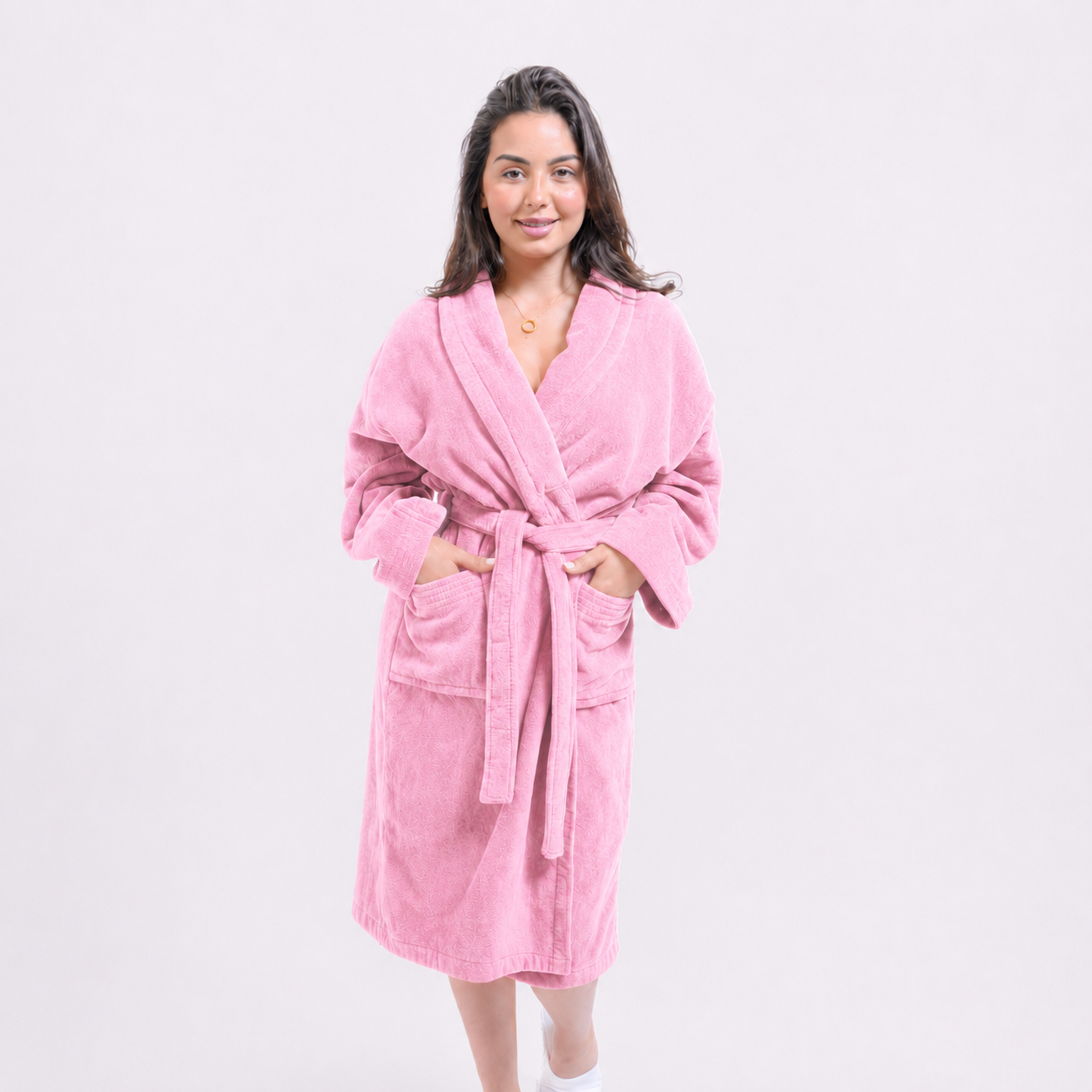 Peignoir Femme en Velours Premium 100% Coton – Très Épais, Doux et Hyper Absorbant