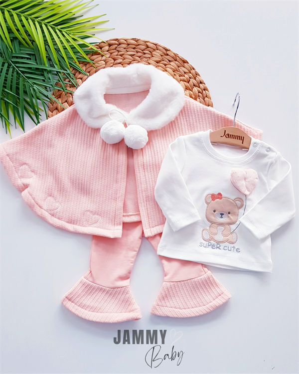 cape bear 3 piece set-salmon