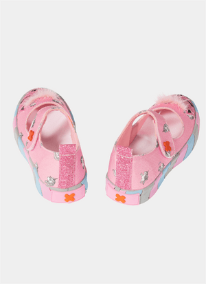 kedi kanvas 3d kiz çocuk babet - Justyol