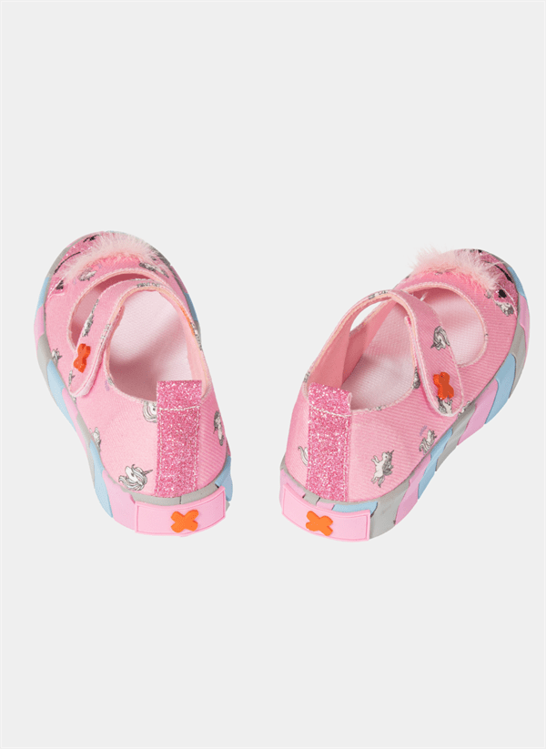 kedi kanvas 3d kiz çocuk babet - Justyol