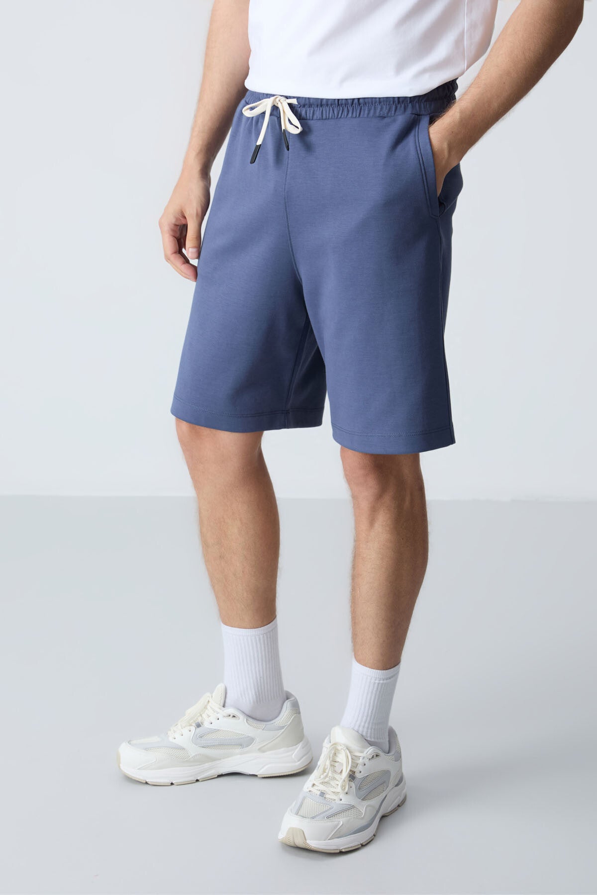 <tc>Short Basique Homme en Coton Épais à Texture Douce, Coupe Standard - 81275</tc>