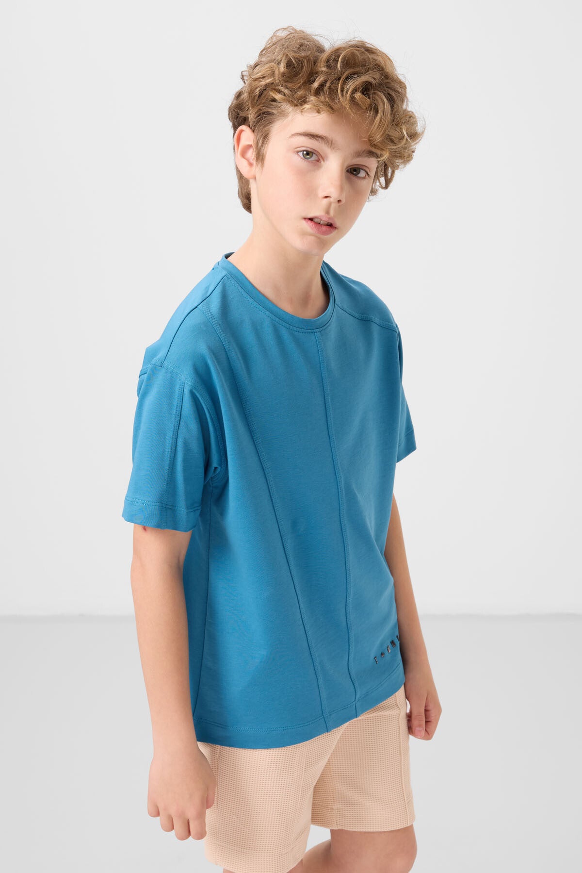 T-shirt Oversize Garçon en Coton Doux - 11297