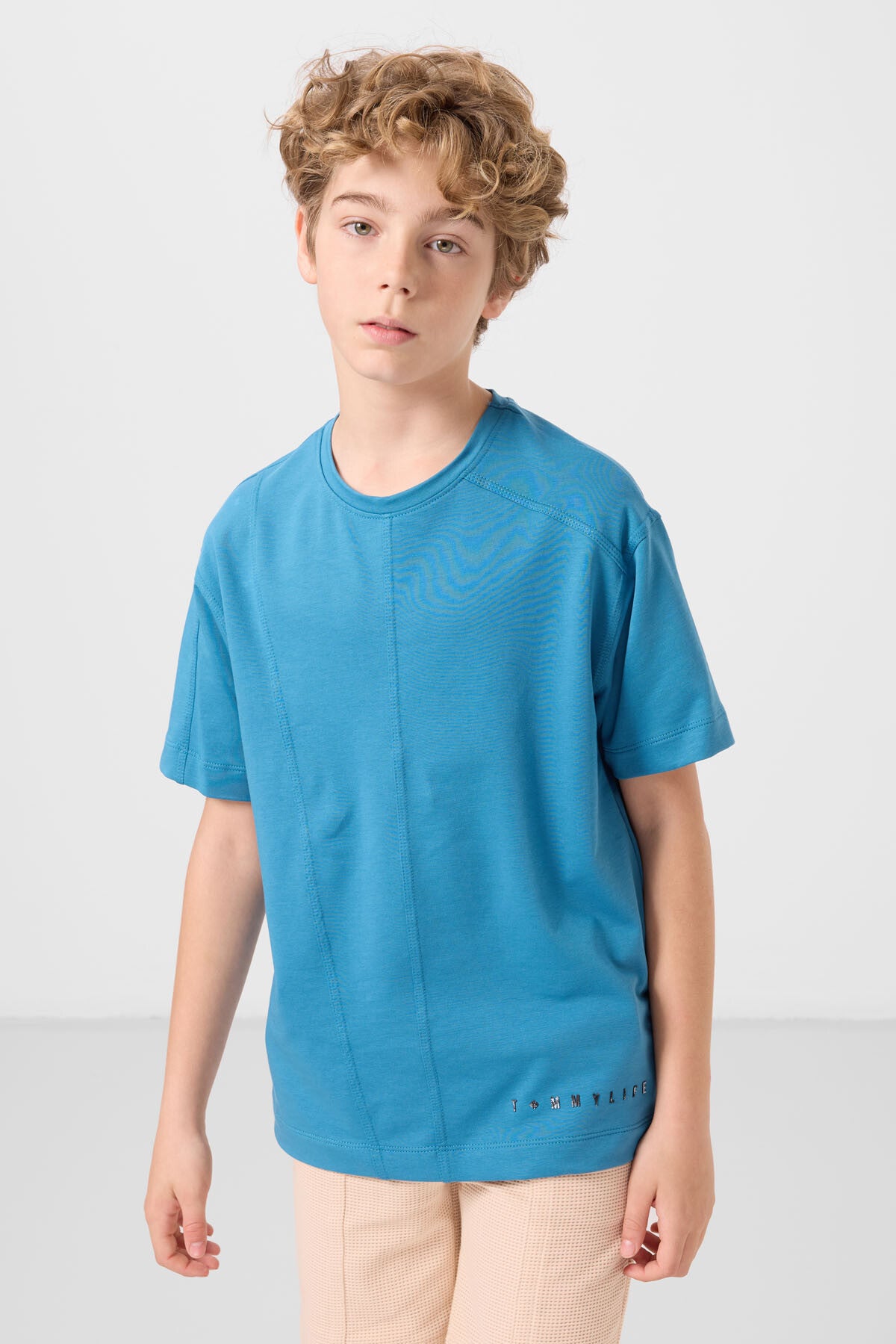 T-shirt Oversize Garçon en Coton Doux - 11297