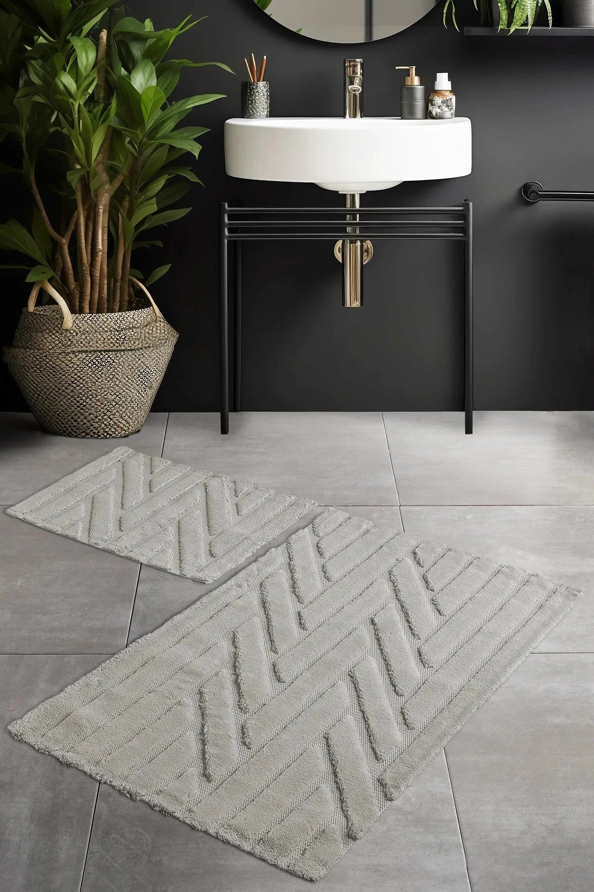 Pierre Cardin Pamuk Banyo Paspas Seti Twist Bej Pierre Cardin