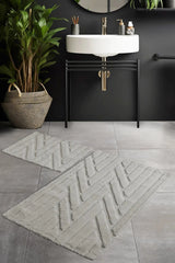 Pierre Cardin Pamuk Banyo Paspas Seti Twist Bej Pierre Cardin