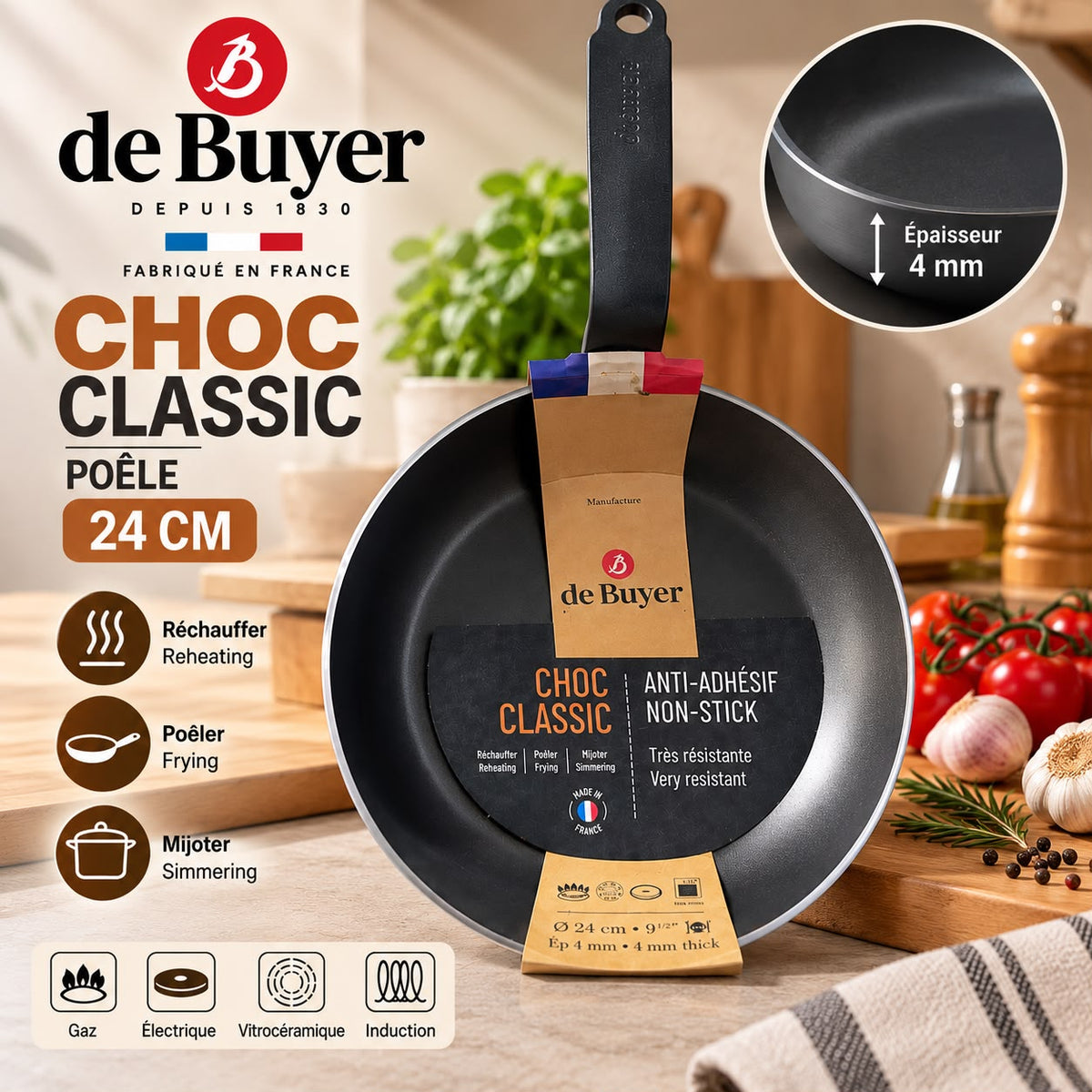 poelle choc debuyer 24cm