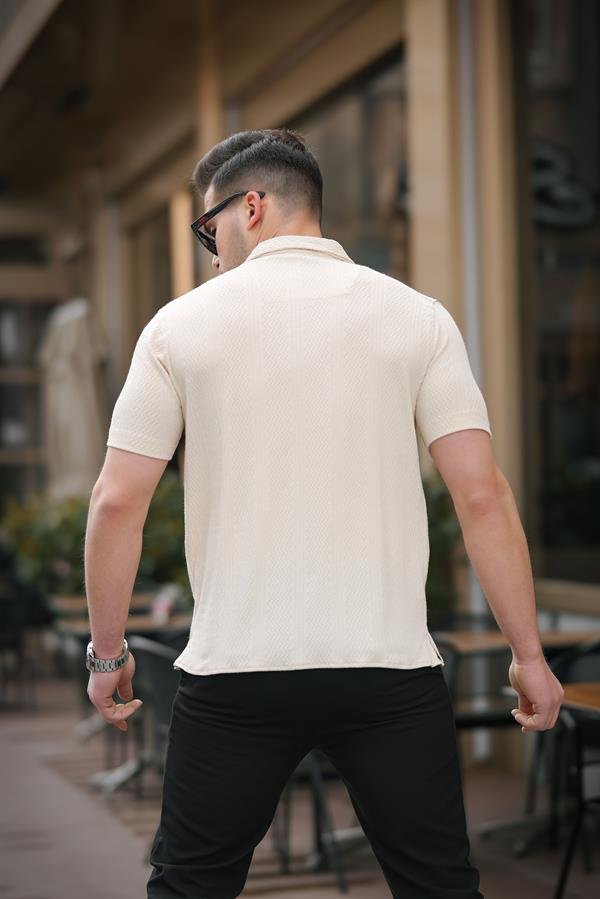 premium desenli kisa kol gömlek - Justyol