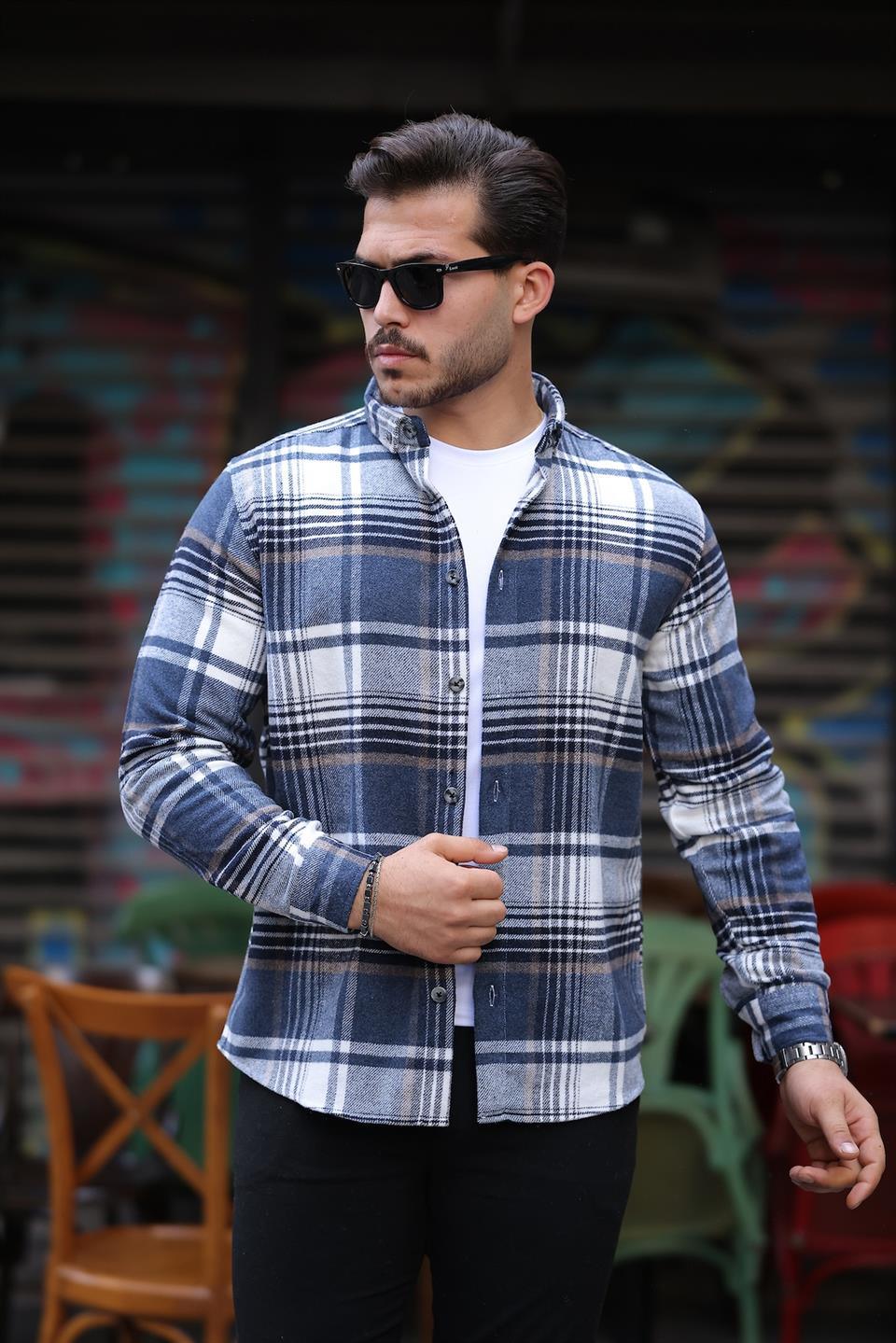 Chemise homme style bûcheron premium en coton tricoté - Justyol
