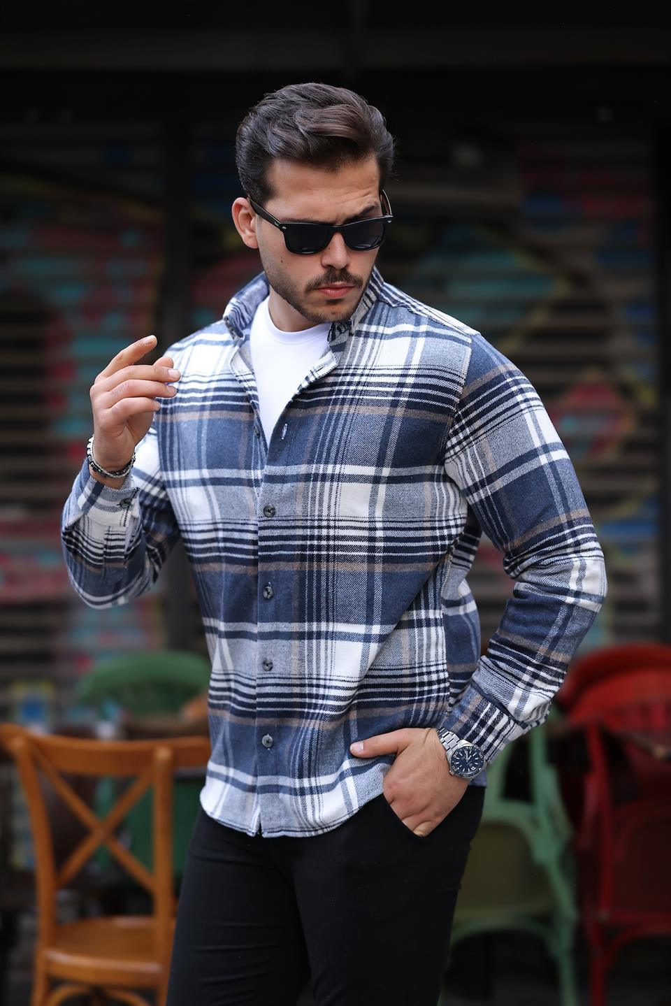 Chemise homme style bûcheron premium en coton tricoté - Justyol