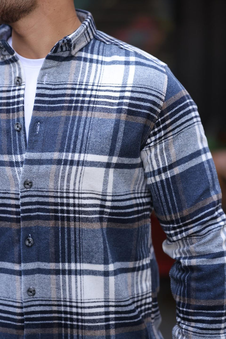 Chemise homme style bûcheron premium en coton tricoté