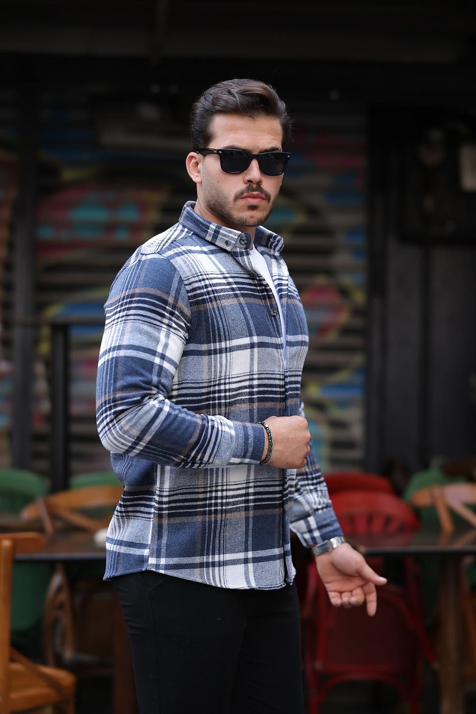 Chemise homme style bûcheron premium en coton tricoté - Justyol