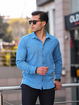 <tc>Chemise en velours avec bandes premium.</tc>