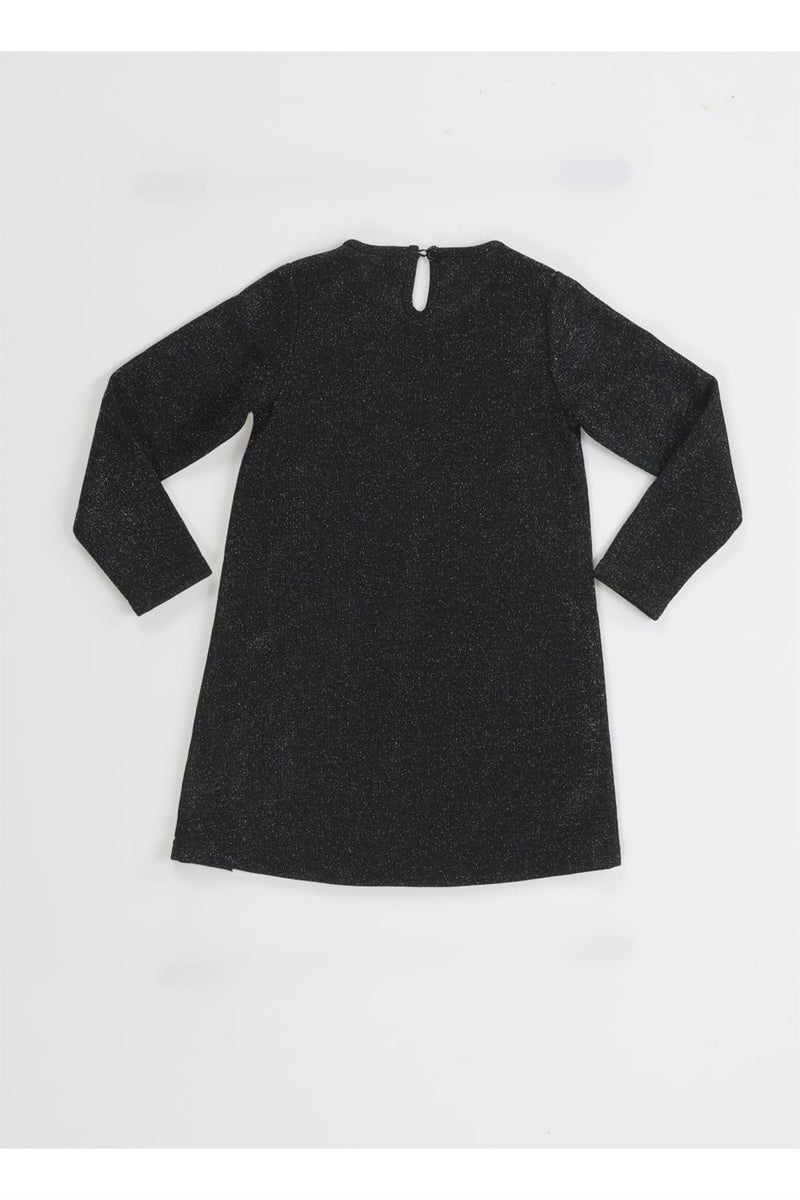 Robe Fille en Coton avec Application Unicorn et Détails Lurex