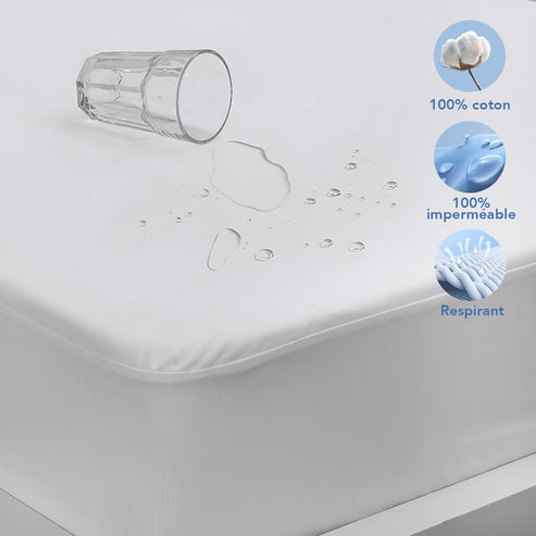 Protége Matelas Imperméable Respirant 100% coton Maison good and well