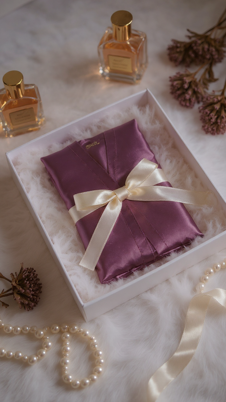 Robe 402 -Luxury Satin Kimono Robe Erotica