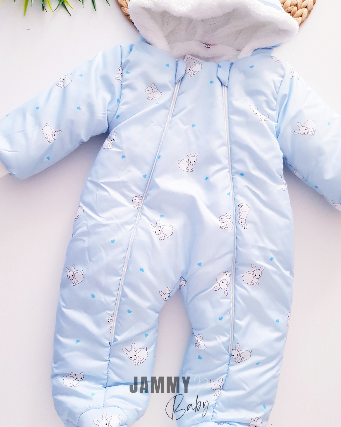 <tc>Combinaison Cosmonautique Welsoft à Double Fermeture Éclair Rabbit - BLEU</tc>