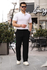 <tc>Pantalon baggy à taille élastique avec une coupe confortable.</tc>