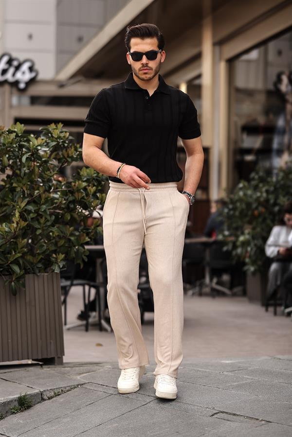 Rahat Kalıp Beli Lastikli Baggy Pantolon - Justyol
