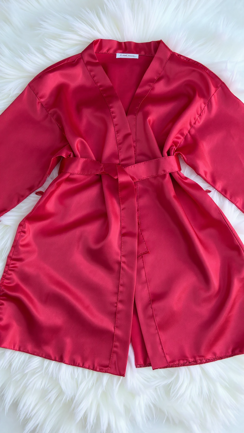 Robe 402 -Luxury Satin Kimono Robe Erotica
