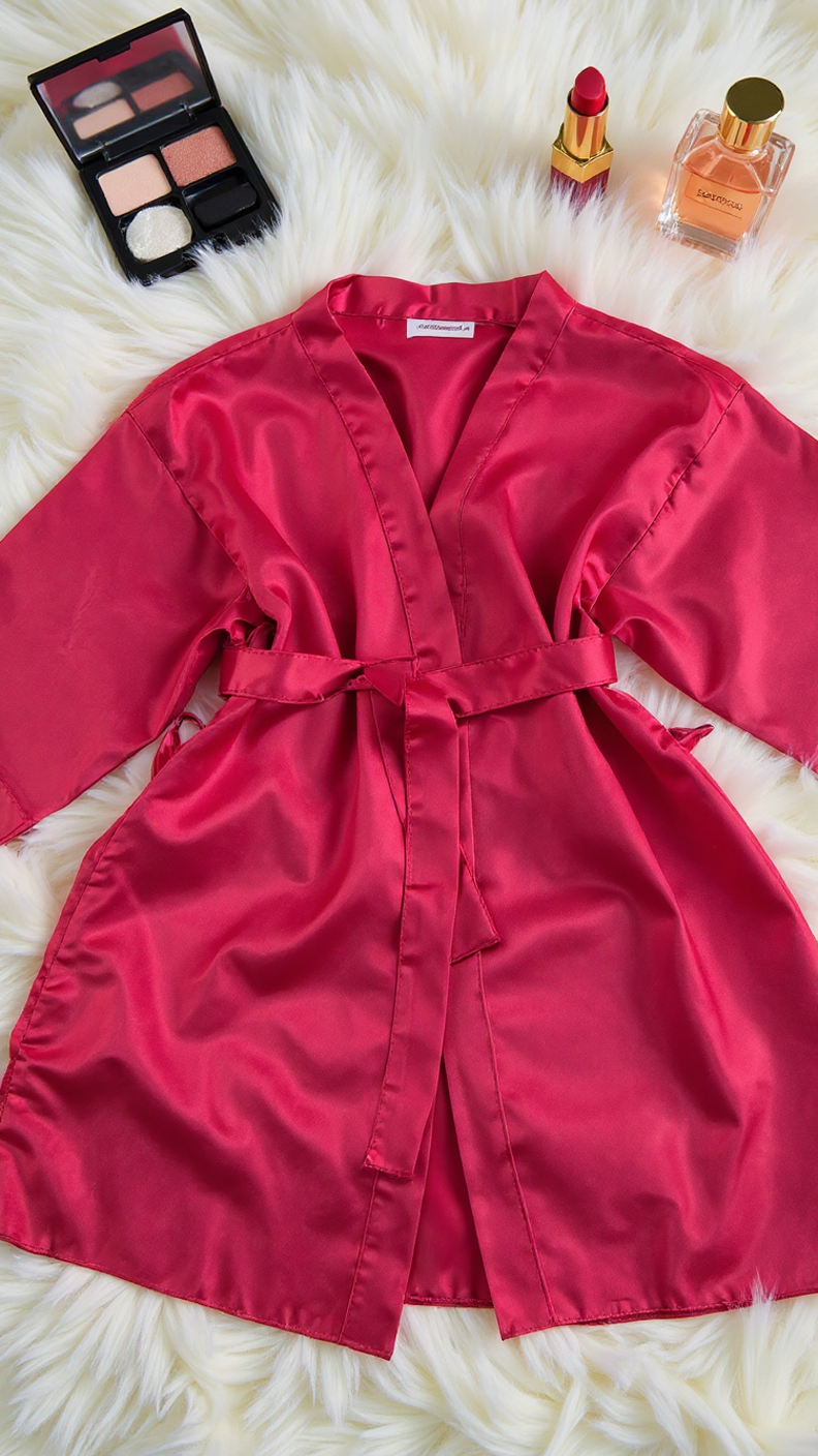 Robe 402 -Luxury Satin Kimono Robe Erotica