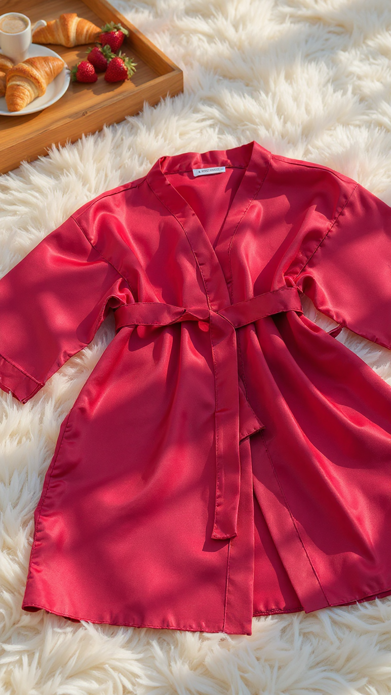 Robe 402 -Luxury Satin Kimono Robe Erotica