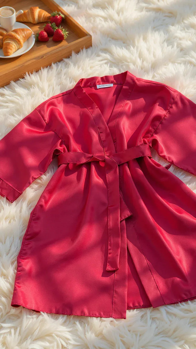 Kimono en satin luxe