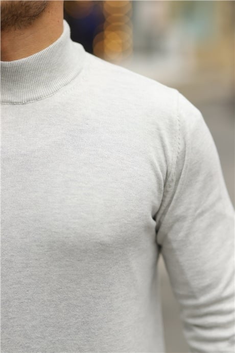 Pull Homme Col Montant Regular Fit en Maille Acrylique