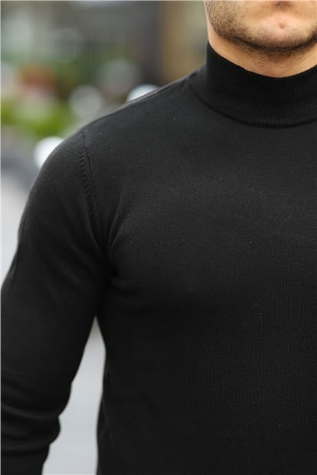 Pull Homme Col Montant Regular Fit en Maille Acrylique