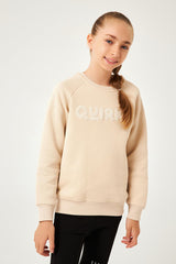 <tc>Sweatshirt unisexe pour enfant à col rond regular fit avec broderie sur le devant</tc>