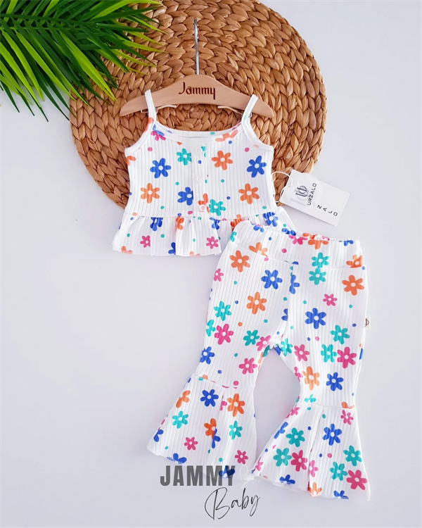 colorful daisies suspender spanish suit