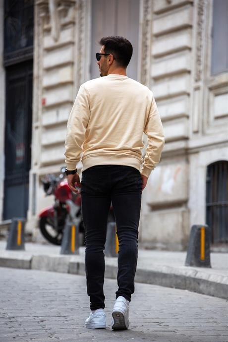 bisiklet yaka basic sweatshirt - Justyol