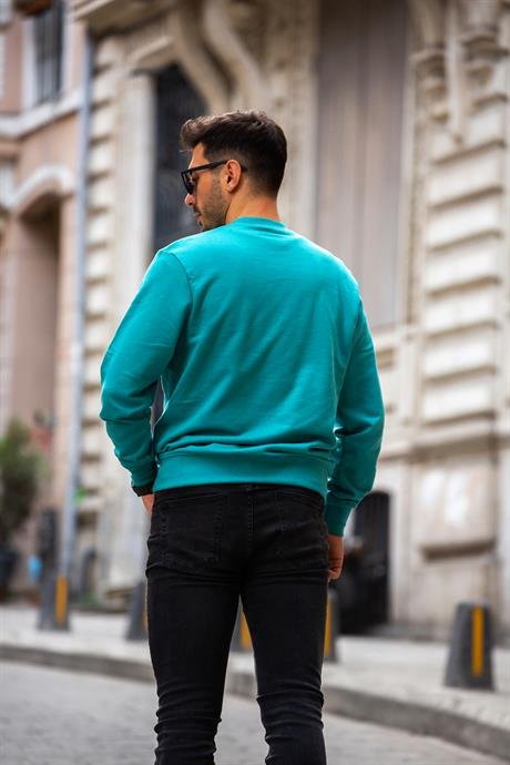 bisiklet yaka basic sweatshirt - Justyol