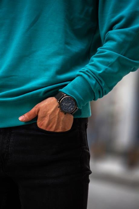 bisiklet yaka basic sweatshirt - Justyol