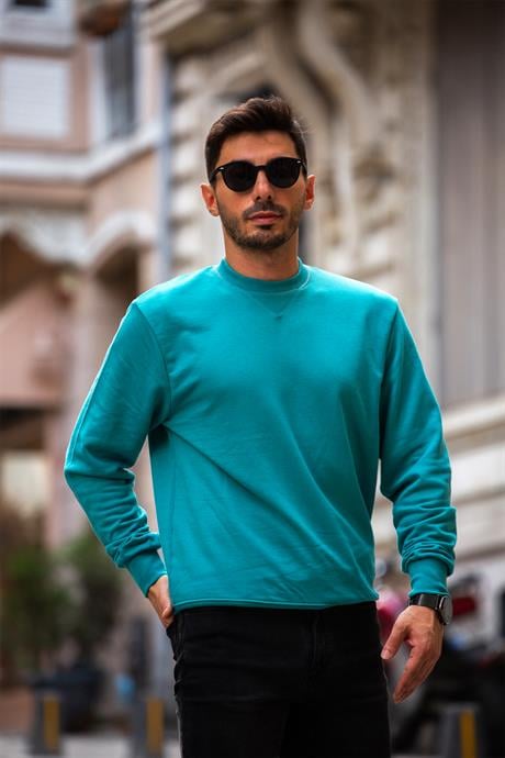 bisiklet yaka basic sweatshirt - Justyol