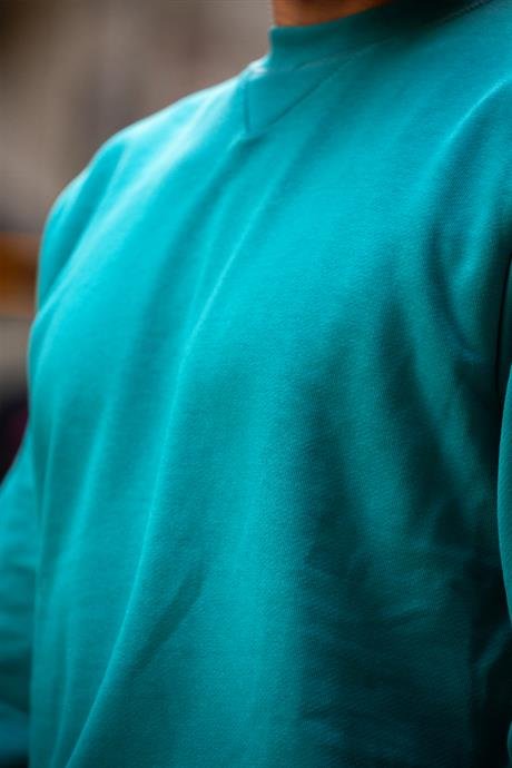 bisiklet yaka basic sweatshirt - Justyol
