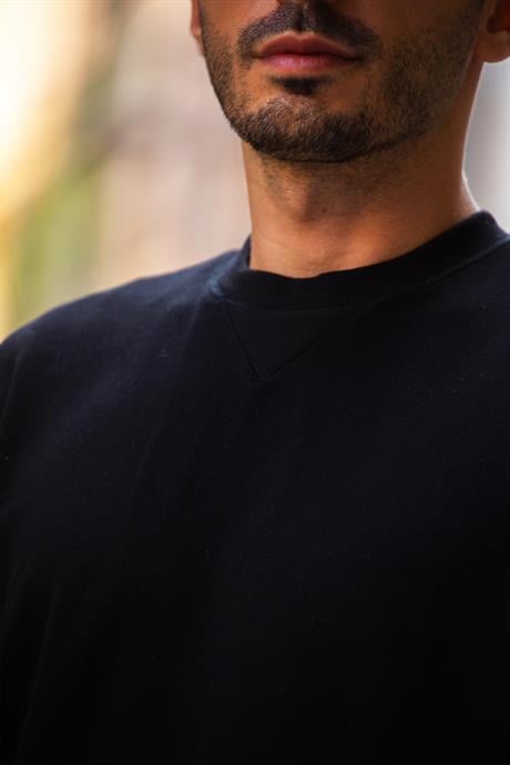 bisiklet yaka basic sweatshirt - Justyol