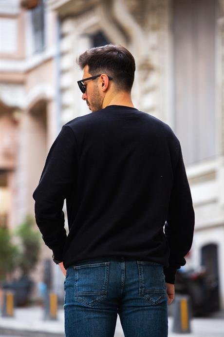 bisiklet yaka basic sweatshirt - Justyol
