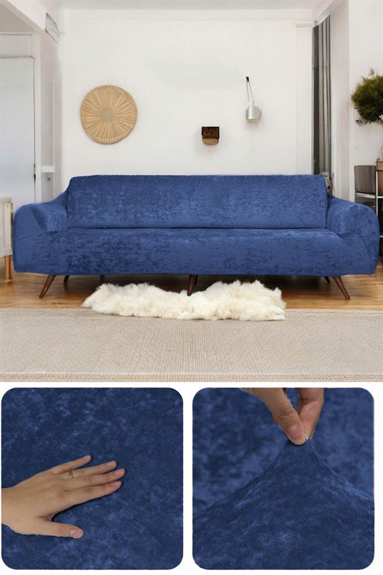 riseler kadife 3 kişilik koltuk örtüsü lastikli kanepe örtüsü lastikli koltuk örtüsü koltuk kilifi - Justyol