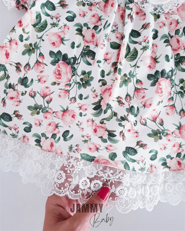 rose baskili bandanali külotlu elbise set - renkli - Justyol