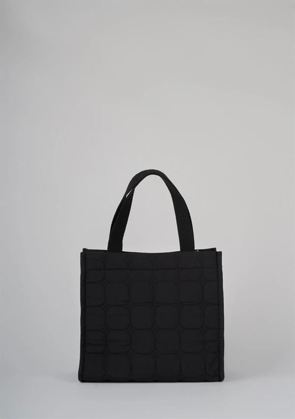 <tc>Sac à main en cuir noir Ryan Pufy pour femme.</tc>