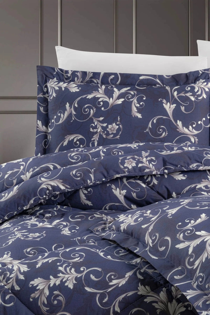 Ensemble de literie Pierre Cardin Double Sandra Bleu Marine