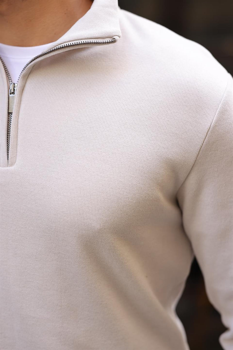 Sweat Homme Lars Col Zippé en Maille Selanik