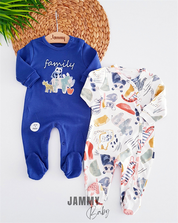 flowers rabbit 2-piece jumpsuit set