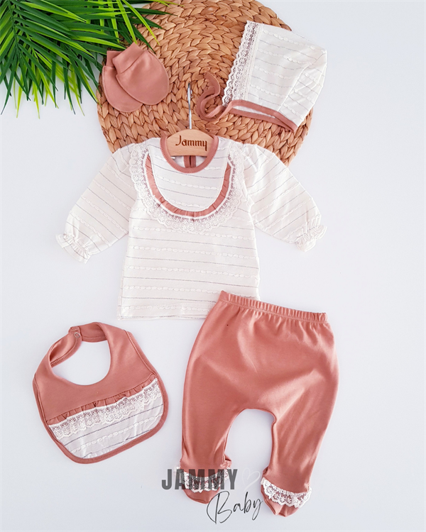 shiny sim detail 5 piece newborn set