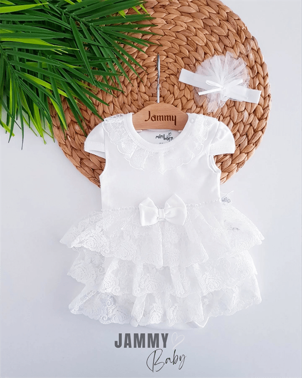 sindy kat kat dantelli bodysuit elbise set - somon - Justyol