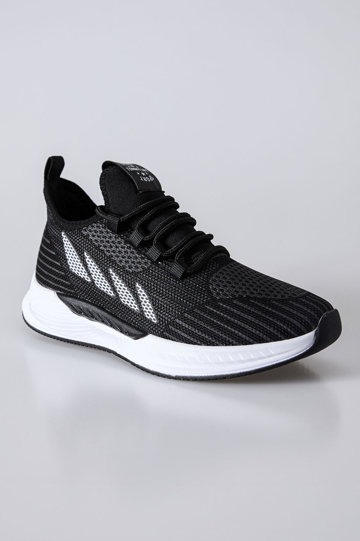 yüksek tabanli bağcikli fileli nefes alan erkek spor ayakkabi - 89130 - Justyol